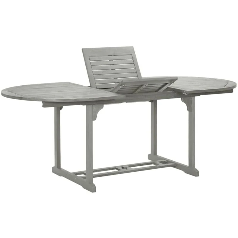 Image of VIDAXL Garden Table Grey 200x100x75cm Solid Acacia Wood Vidaxl 47277