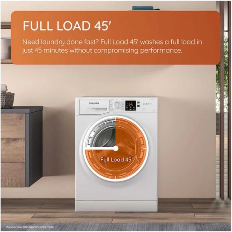 Image of Hotpoint AntiStain H 101B ANTI STAIN UK 10KG Washing Machine with 1400 rpm - Black - A Rated, Black