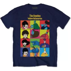 Image of The Beatles - Submarine Characters Kids 7-8 Years T-Shirt - Blue