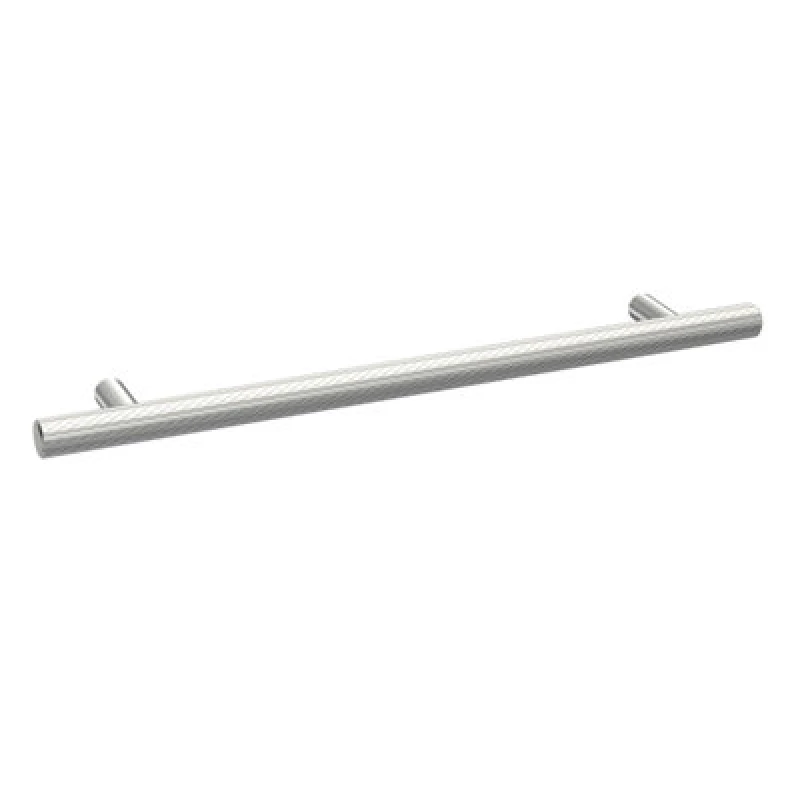 Image of Balterley Knurled Bar Furniture Handle 252mm 192mm CentresSatin Chrome Silver