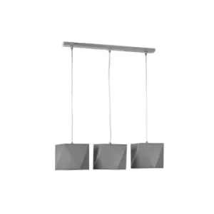 Image of Pilar 3 Light Bar Pendant Ceiling Light, Grey