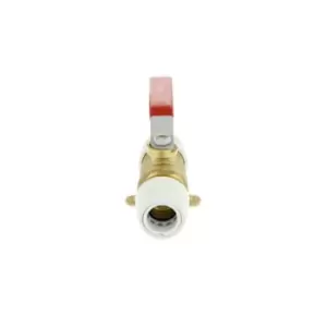 Image of Hep2O Push-Fit Plated Brass Ball Valve 15mm x 15mm Pushfit HX22/15W