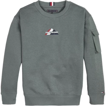 Image of Tommy Hilfiger Mountain Crew Neck Junior - Green Slate MR7