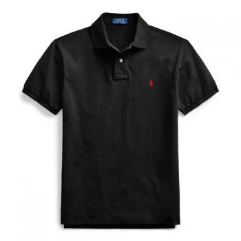 Image of Polo Ralph Lauren Slim Fit Polo Shirt - Black Polo