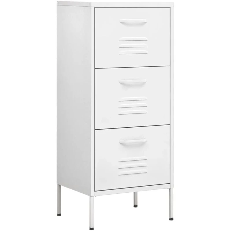 Image of VIDAXL Storage Cabinet White 42.5x35x101.5cm Steel Vidaxl 8720286565001