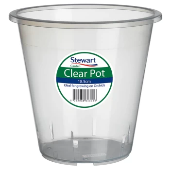 Image of Clear Plastic Pot - 18.5cm