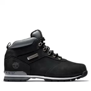 Image of Timberland Splitrock Nubuck Mid Hiker For Men In Black/silver Black, Size 6.5