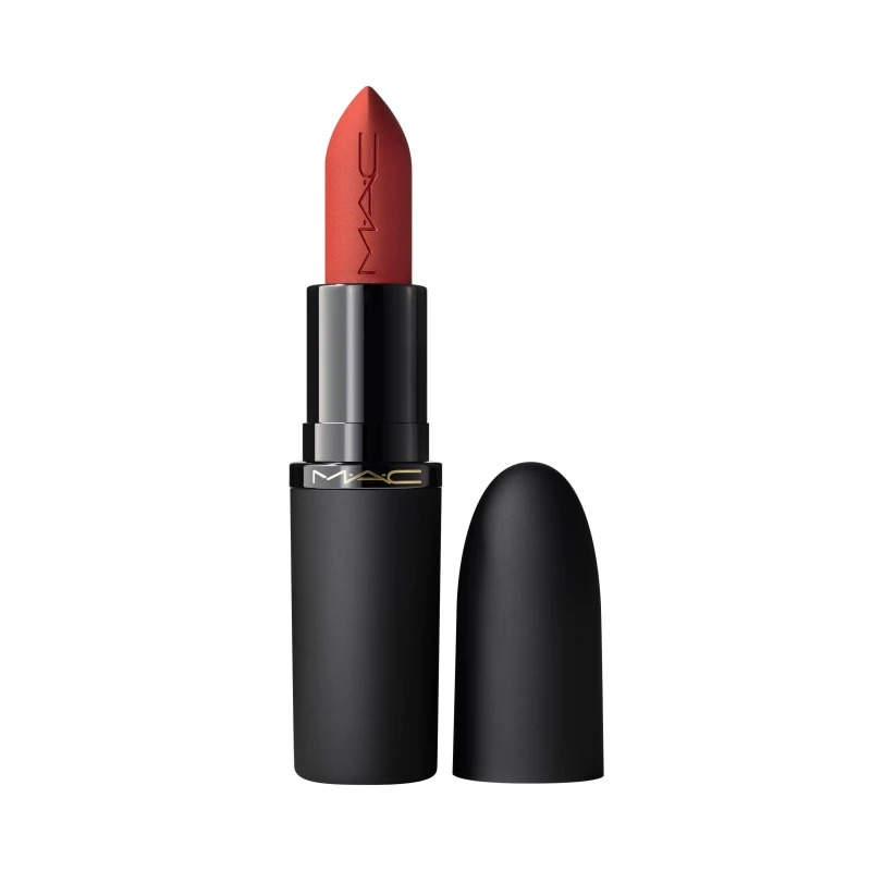 Image of Mac Powder Kiss Hazy Matte Lipstick - Brick Through Devoted To Chil female 3.5