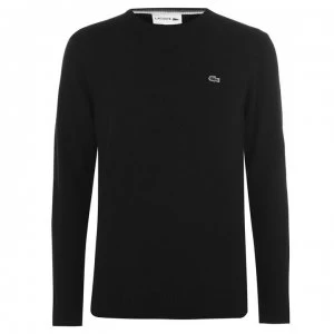 Image of Lacoste Crew Knit Sweater - Black 031