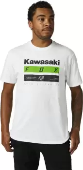 Image of FOX Kawi Stripes SS Premium T-Shirt, white, Size S, white, Size S