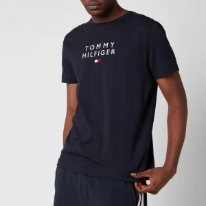 Image of Tommy Hilfiger Mens Stacked Flag T-Shirt - Desert Sky - M