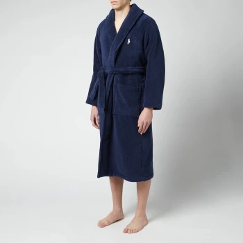 Image of Polo Ralph Lauren Mens Dressing Gown - Cruise Navy - L/XL