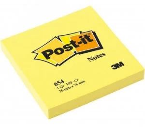 Image of Postit Note 76mm X 76mm Yellow - 12 Pack