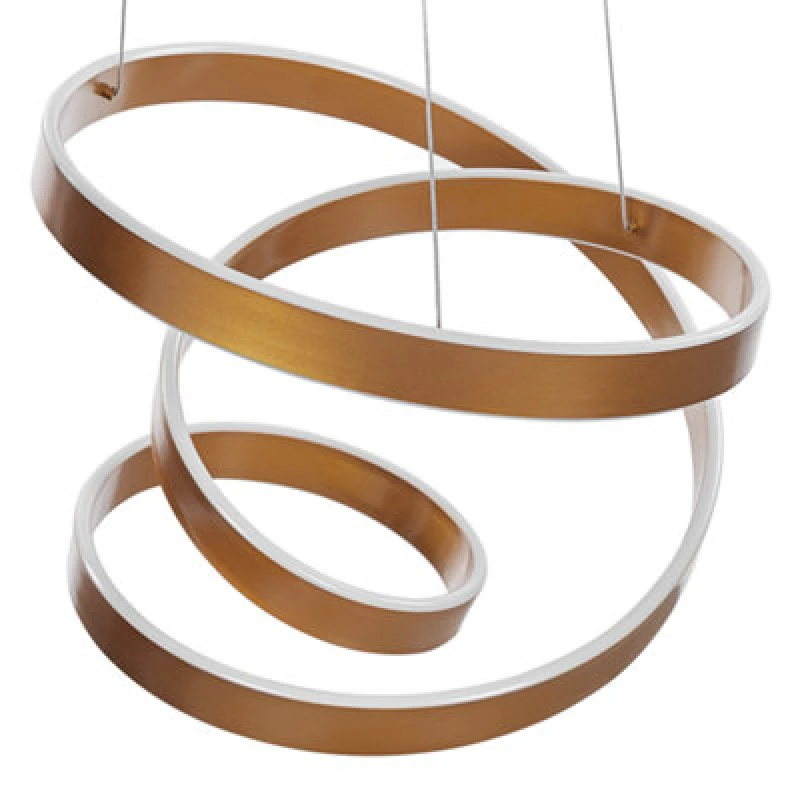 Image of Beliani LED Pendant Lamp Wanli Metal Gold