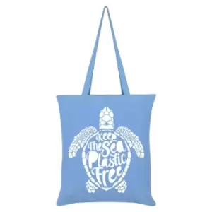 Image of Grindstore Keep The Sea Plastic Free Tote Bag (One Size) (Sky Blue)