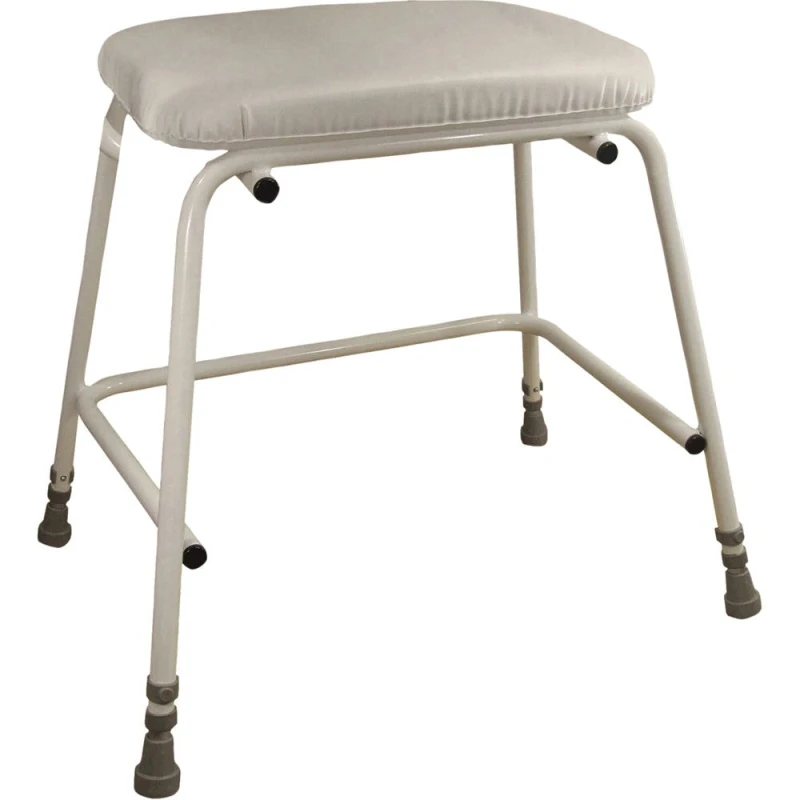Image of Loops Bariatric Perching Stool - Adjustable Height Wide Seat Frame 254kg Weight Limit Multi