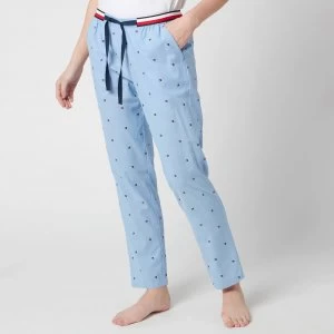 Image of Tommy Hilfiger Womens Mini Flag Pants - Light Blue - S