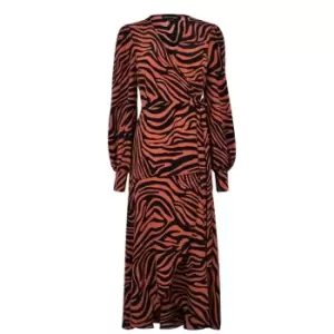 Image of Biba Zebra Wrap Dress - Multi