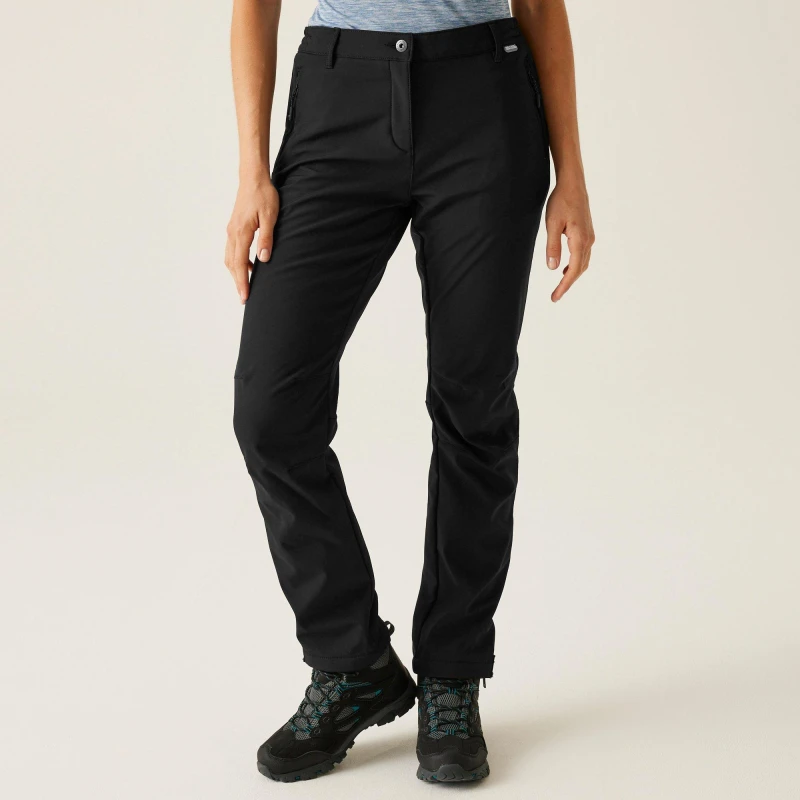 Image of Womens waterproof trousers Regatta Geo II Noir Female 44 Short