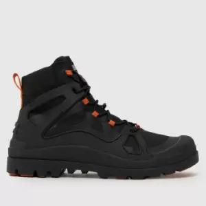 Image of Palladium lite+ cage waterproof+ trainers in Black & orange