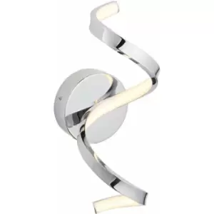 Image of Bathroom Wall Light Fitting - Chrome Plate & White Diffuser - Warm White LED