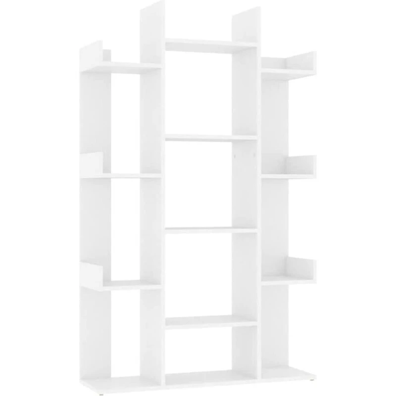 Image of VIDAXL Book Cabinet White 86x25.5x140cm Engineered Wood Vidaxl 8720286645802