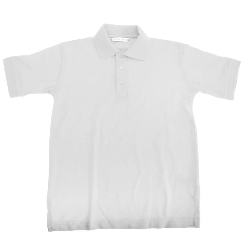 Image of Kustom Kit Klassic Superwash 60 Polo Shirt Pack of 2 in White Size: 3-4 Years White Unisex 3-4 Years