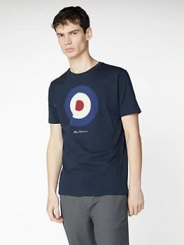 Image of Ben Sherman Signature Target T-Shirt - Dark Navy, Dark Navy, Size S, Men