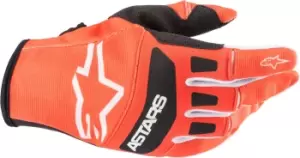 Image of Alpinestars Techstar 22 Motocross Gloves, black-orange, Size L, black-orange, Size L