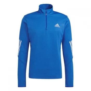 Image of adidas Quarter-Zip Long-Sleeve Top Mens - Bold Blue