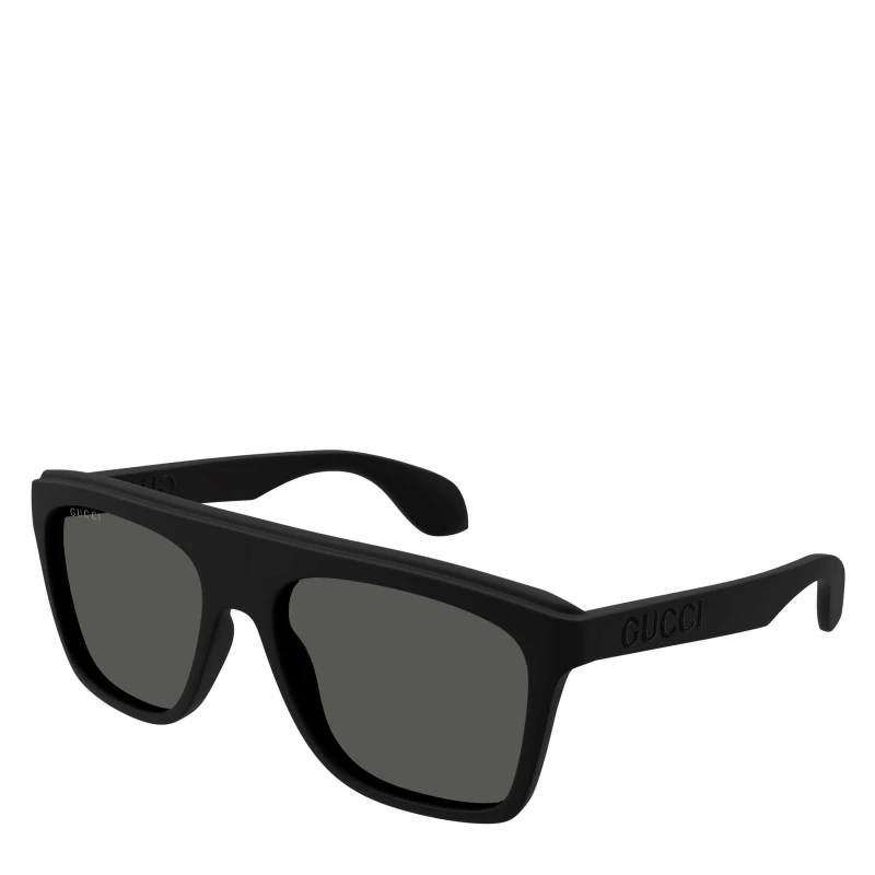 Image of Gucci Gucci Men Rectangle Matte Black Grey GG1570S Black One Size Male 889652469027