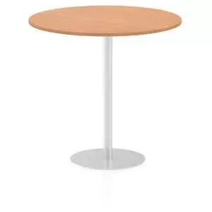 Image of Italia Poseur Table Round 1200 Top 1145 High Oak