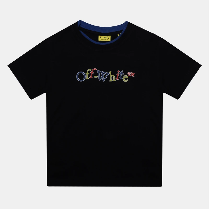 Image of Off White Kids Logo T-Shirt Black Multi male 8 Yrs