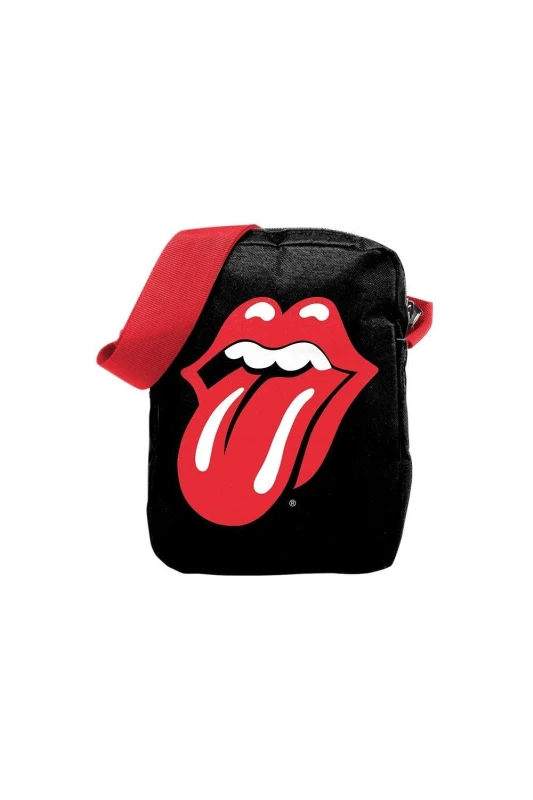 Image of Rocksax The Rolling Stones Crossbody Bag - Classic Tongue in True Black True Black Unisex One Size