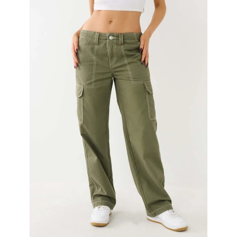 Image of True Religion Womens Military Oversized Cargo Trouser Kalamata female 25 L32