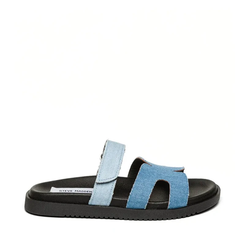 Image of Steve Madden Womens slides Steve Madden Missile-E Bleu Female 41