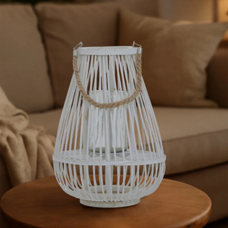 Image of Orsina Lentigo Small White Bamboo Lantern