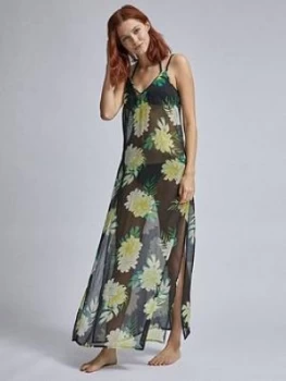 Image of Dorothy Perkins Floral Beach Slip Dress - Black