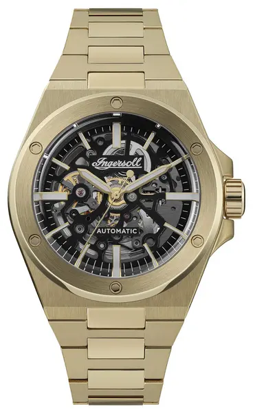 Image of Ingersoll I15001 THE BALLER Automatic (45mm) Black Skeleton Watch