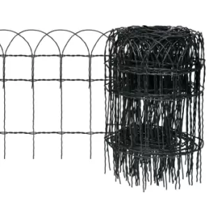 Image of Vidaxl Garden Border Fence Powder-coated Iron 25X0.4 M