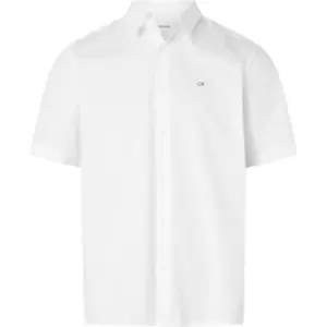 Image of Calvin Klein Stretch Poplin S/S Regular Shirt - White