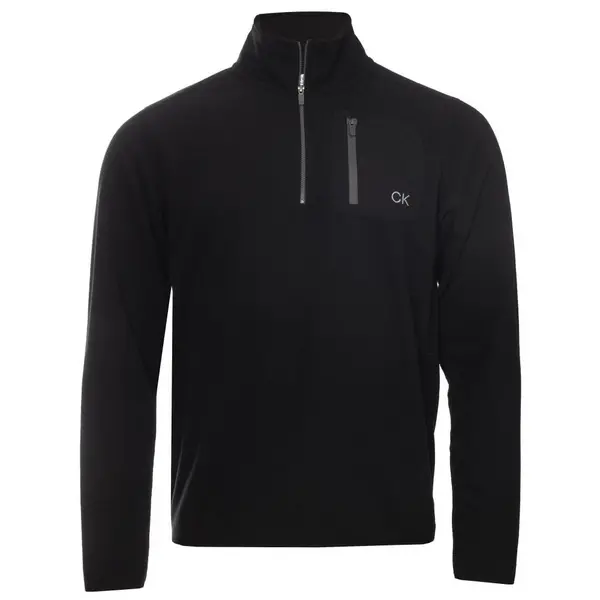 Image of Calvin Klein PLANET FLEECE HALF ZIP BLACK - S
