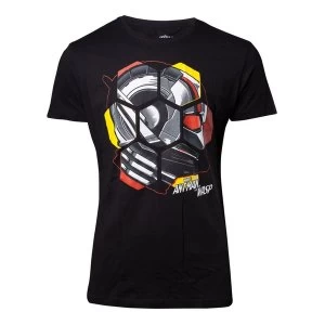 Image of Marvel Ant-Man and the Wasp - Ant-Man Head Mens Medium T-Shirt - Black