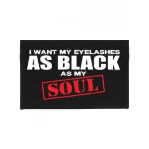 Image of Grindstore Eyelashes As Black As My Soul Make Up Bag (One Size) (Black)