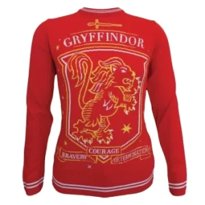 Image of Harry Potter &ndash; Gryffindor Lion Crest Unisex Christmas Jumper Medium
