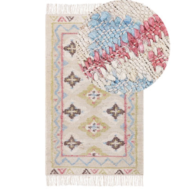 Image of Beliani Rug Terkos Multicolour 80 X 150 Cm Jute
