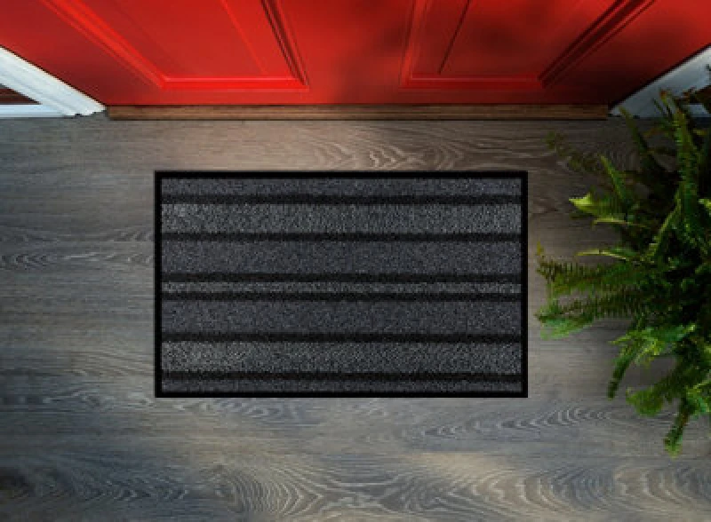 Image of RugsX Doormat Arizona 935 Antislip, Outdoor, Indoor, Gum - Grey 40X60 Cm