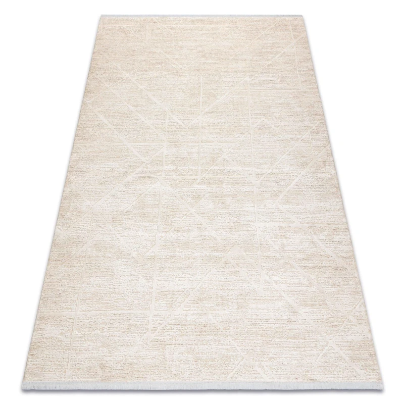 Image of RugsX Modern Carpet Duke 51533 Cream - Geometric, Structured, Very Soft, Fri 180X270 Cm