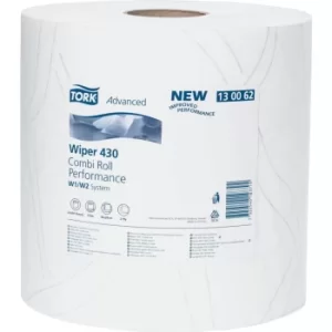 Image of 130062 H/Duty Paper 430 Combi Roll 2PLY White (2)