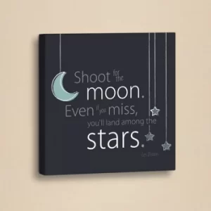 Image of SLO070 Black Blue White Decorative Canvas Painting